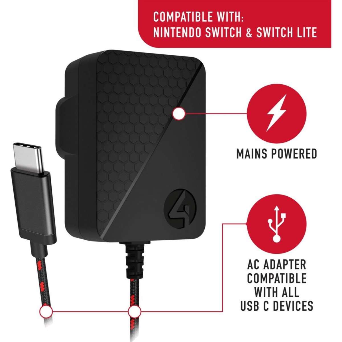 4Gamers Nintendo Switch Console Charger Woolworths