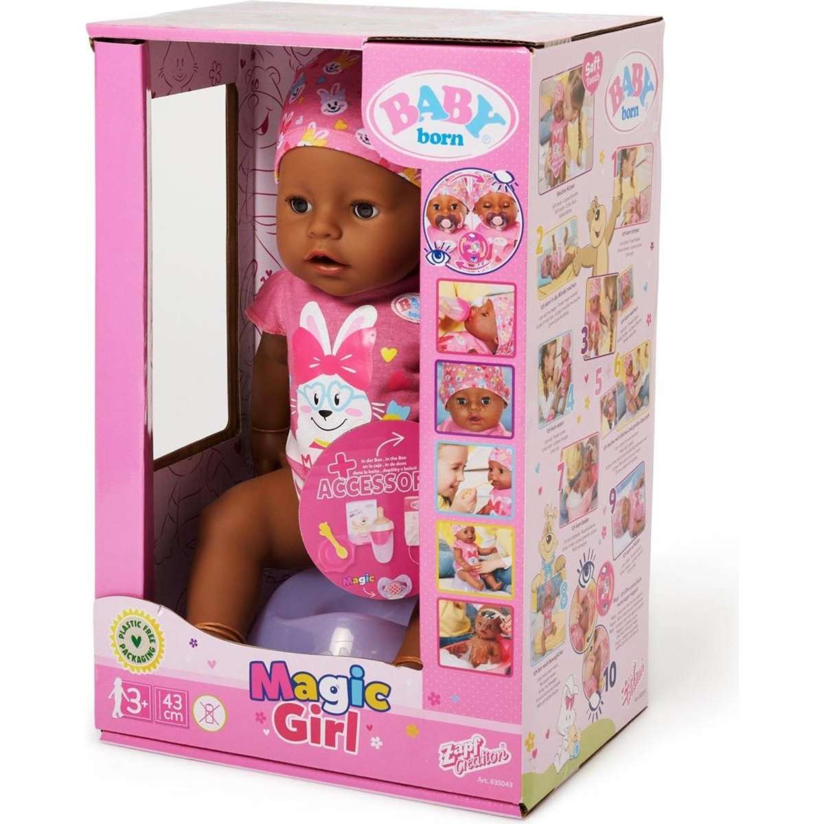 Baby Born Magic Girl Brown Eyes 43cm Woolworths