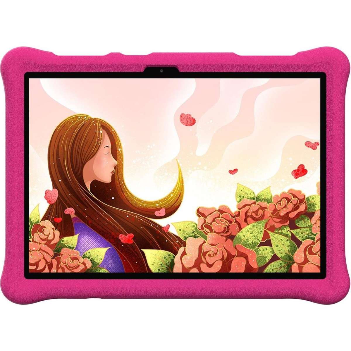 DGTEC 10.1" Kids Tablet with Rugged Pink Protect Case and Hinged Handle