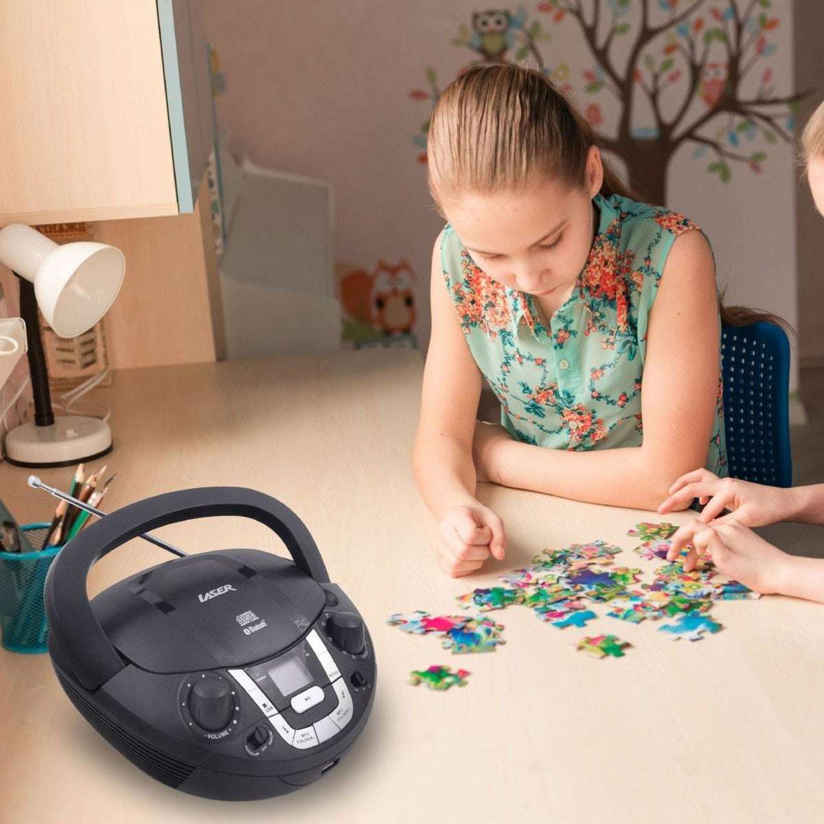 Laser CD Player Bluetooth Boombox with AM & FM Radio Woolworths