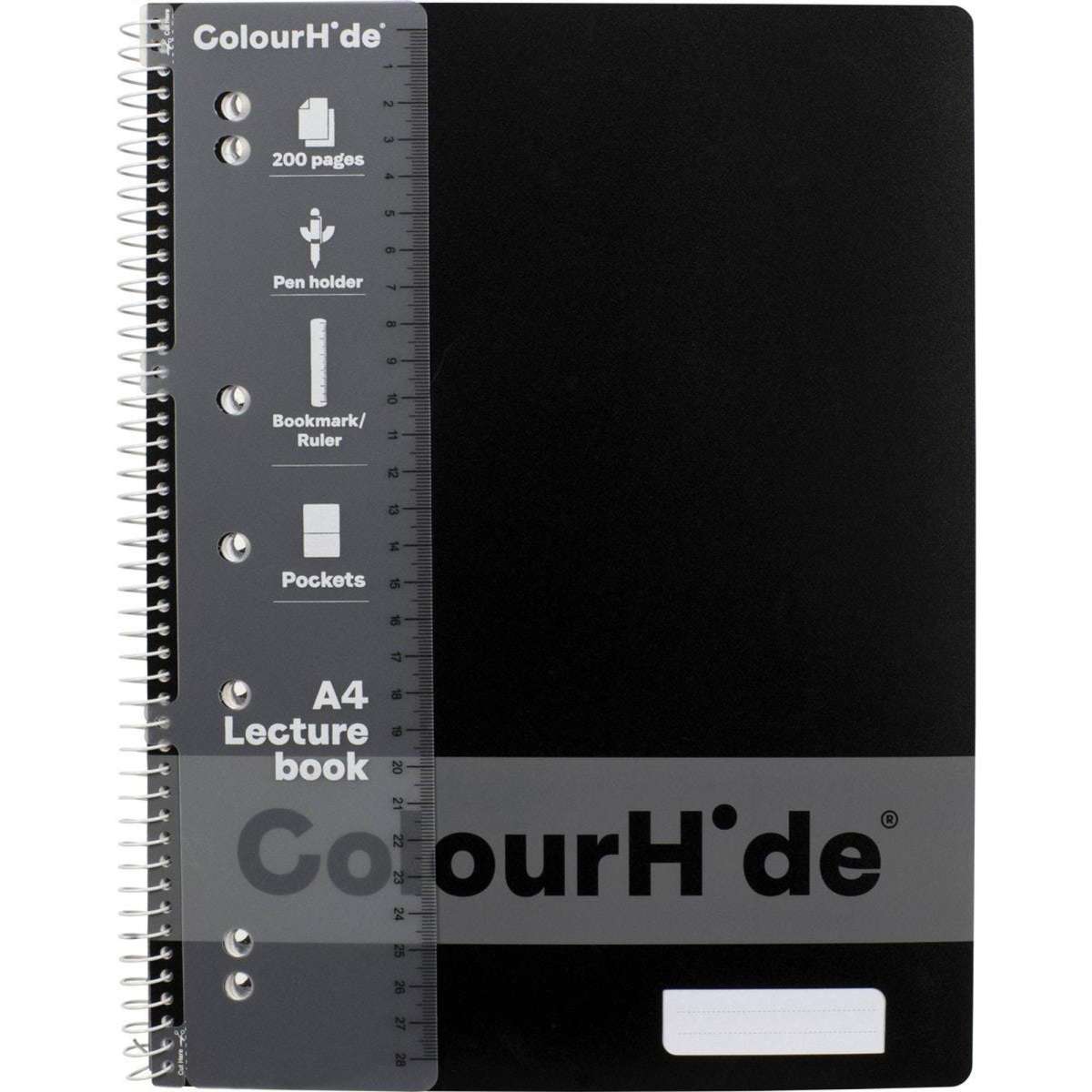 ColourHide My Trusty Lecture Notebook A4 200 Page Black Woolworths