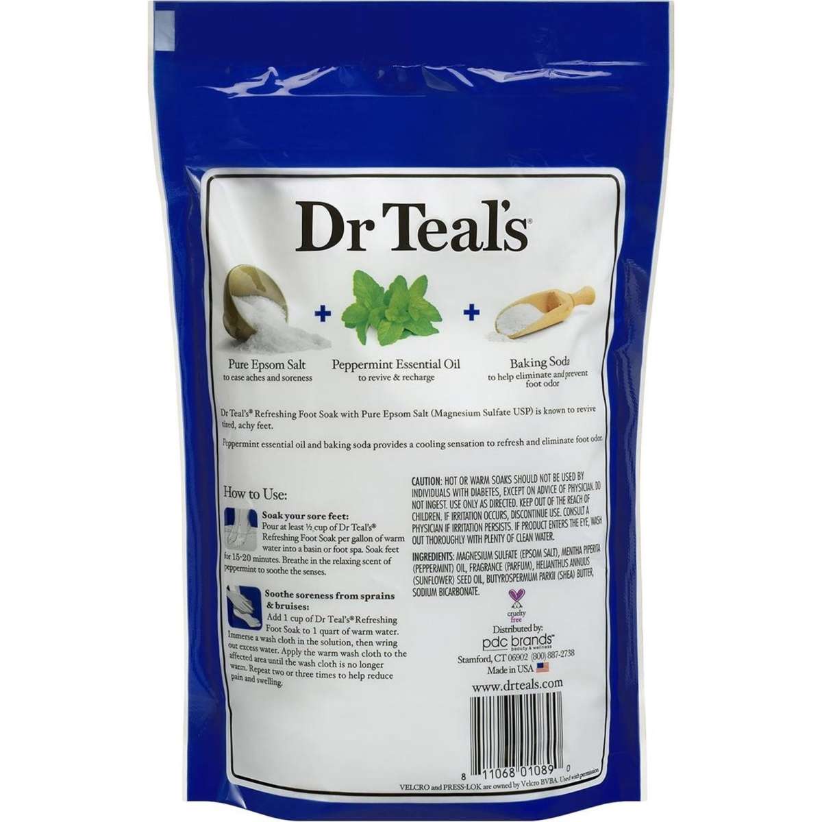 Dr Teal's Pure Epsom Salt Foot Soak 950mL Revitalize & Refresh Woolworths