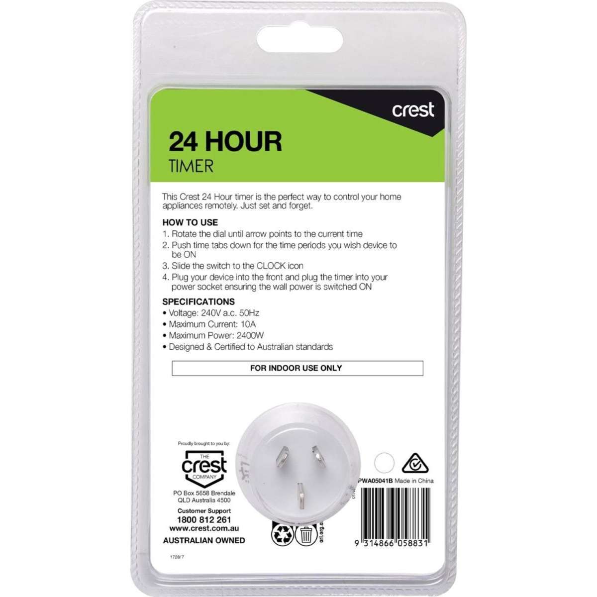 Crest 24 Hour Manual Timer Woolworths