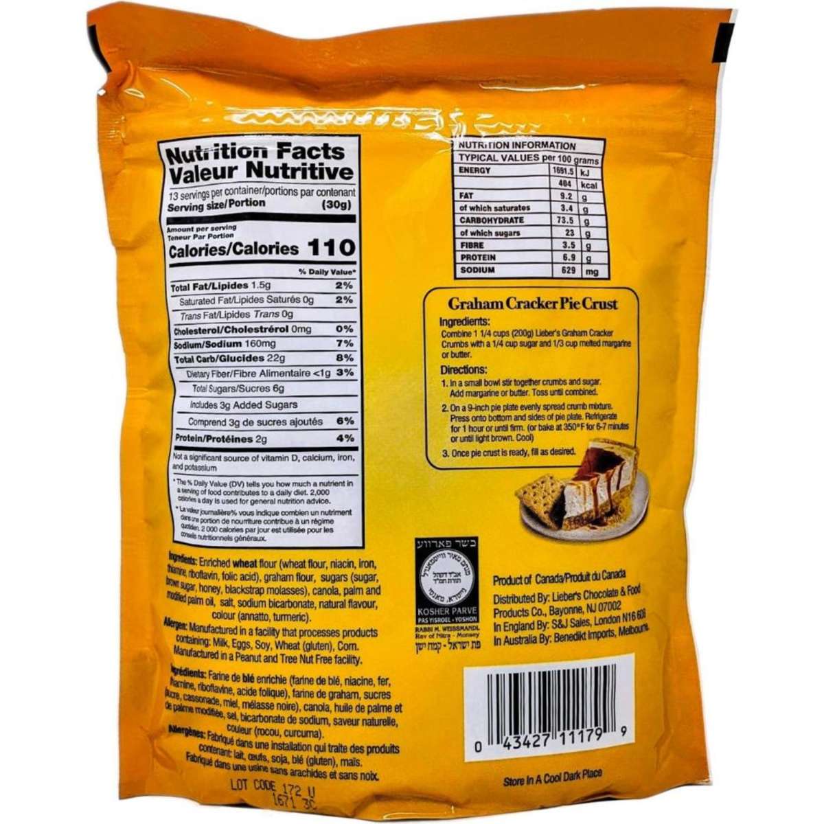 Liebers Graham Cracker Crumbs 397g x 2 Woolworths