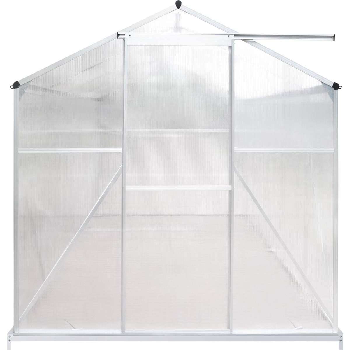 Livsip Greenhouse Aluminium Green House Shed Base Polycarbonate Walk in ...