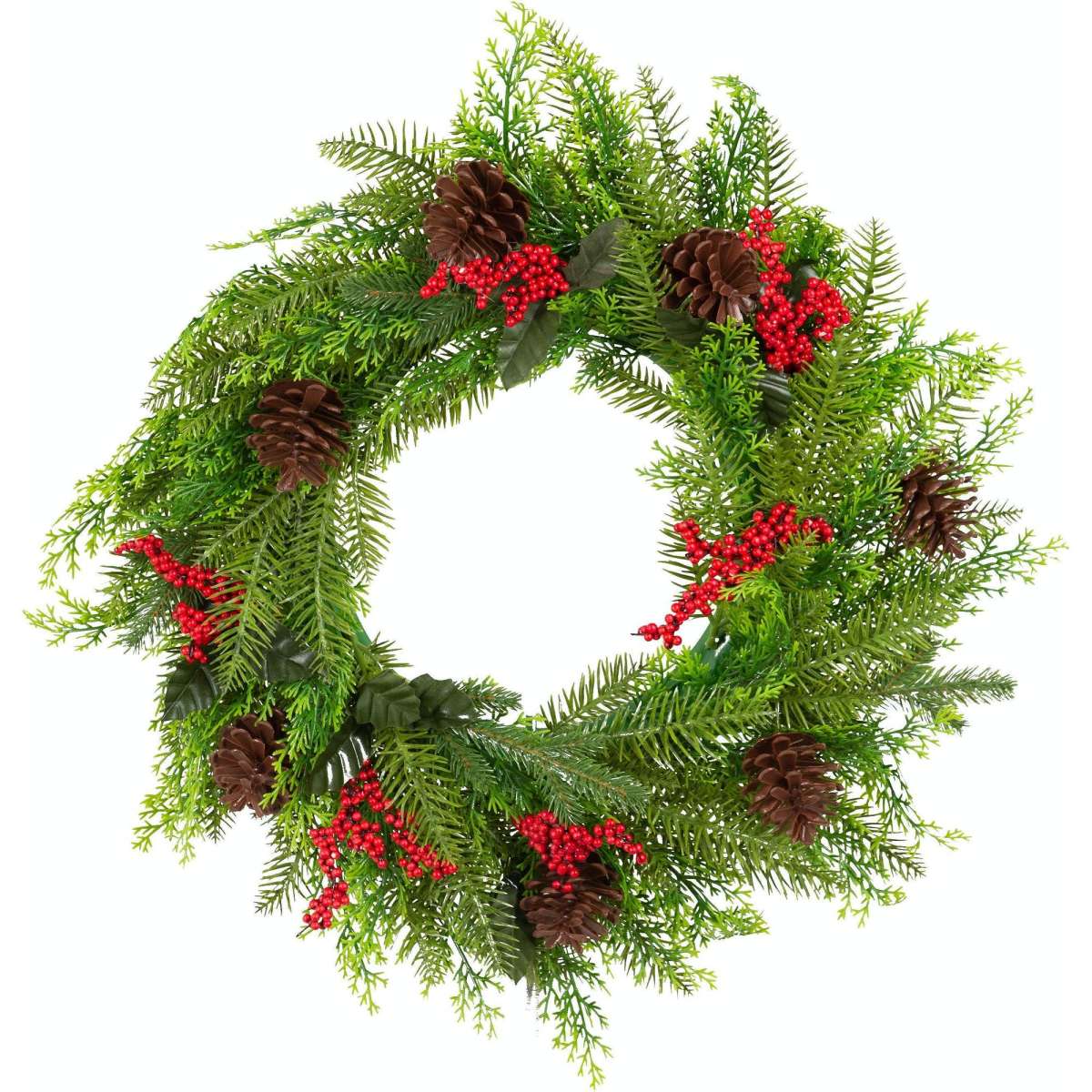 Santa's Helper Pine Cone Christmas Wreath Decor Xmas 50CM | Woolworths