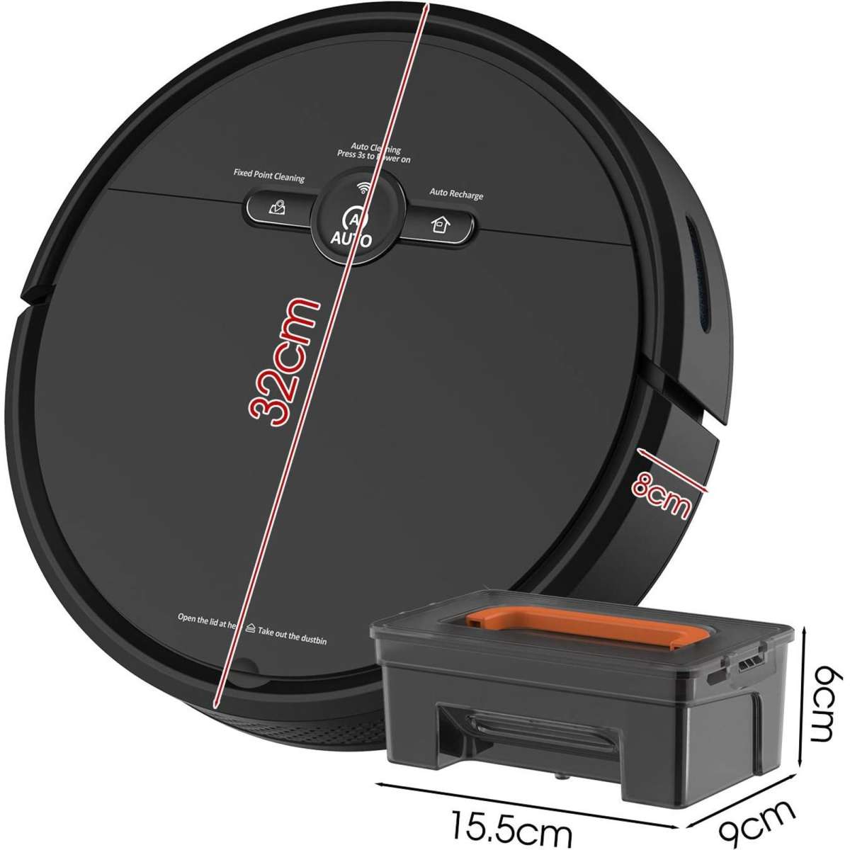 Advwin Robotic Vacuum Cleaner Carpet Floor Dry Wet Mopping Woolworths