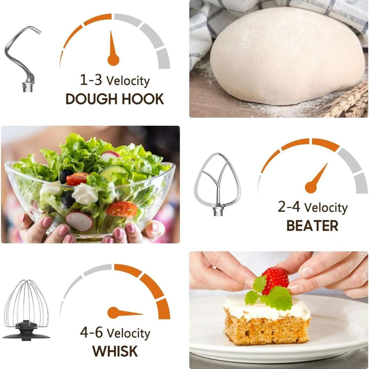 Advwin 6.5L Stand Mixer 1400W Electric Pink Stand Mixer Kitchen Food