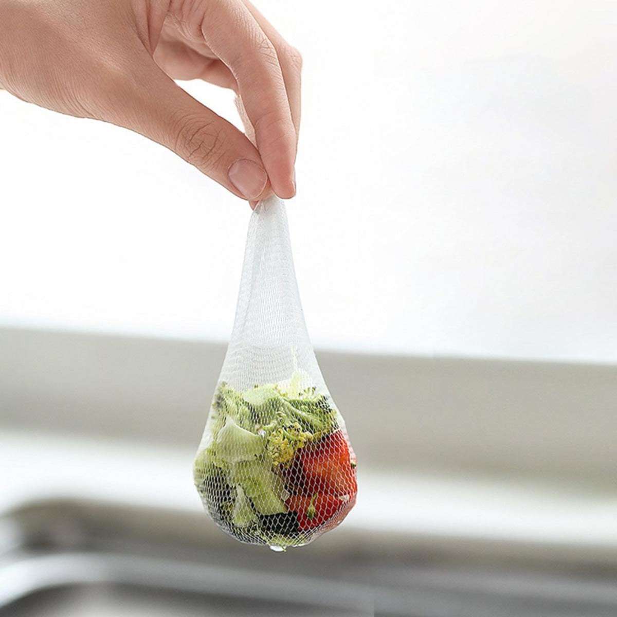 Fasola Disposable Kitchen Mesh Sink Strainer Bags Sink Strainer Filter Net Hair Stopper 100pcs