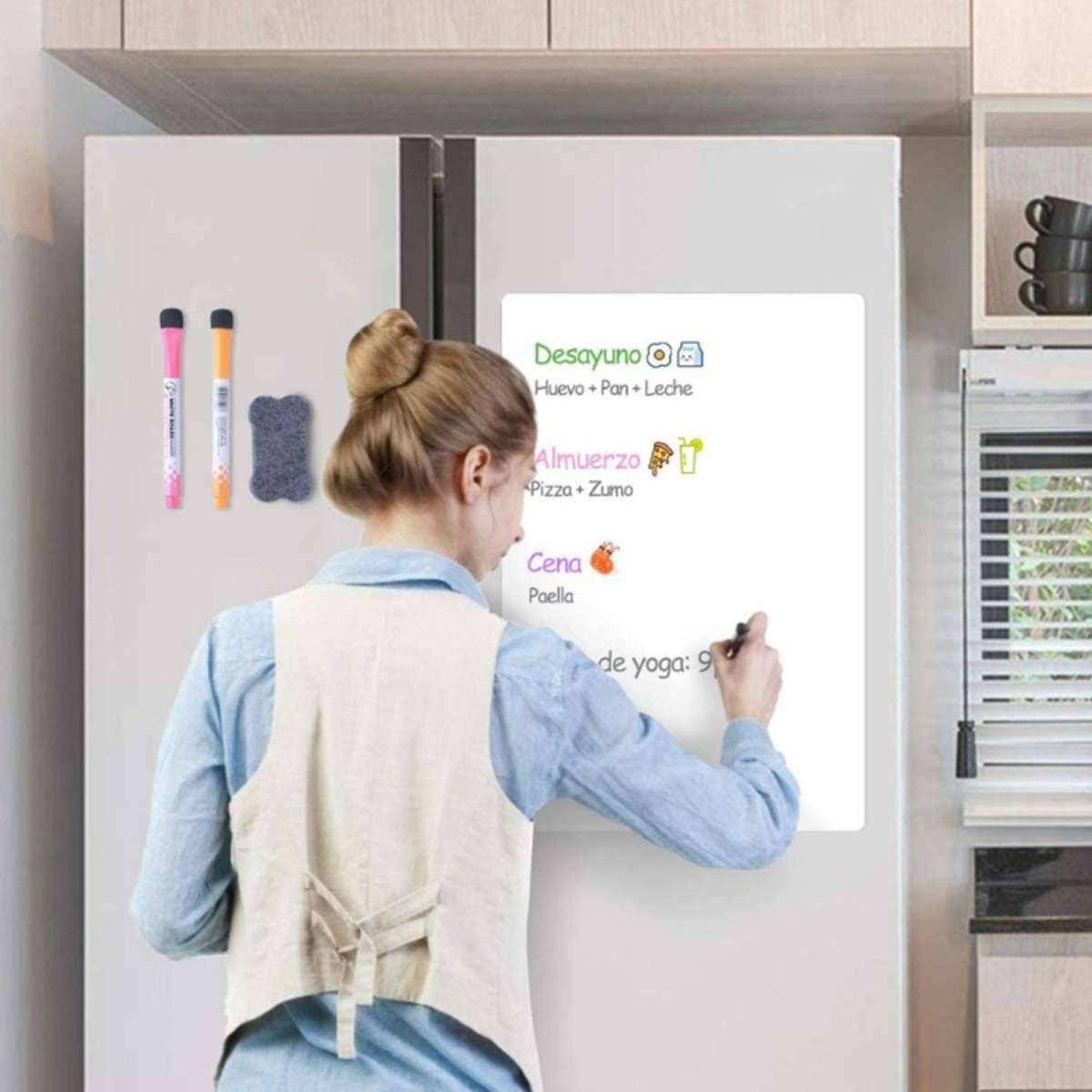 GOMINIMO Dry Erase Board for Fridge Whiteboard 43x30cm with