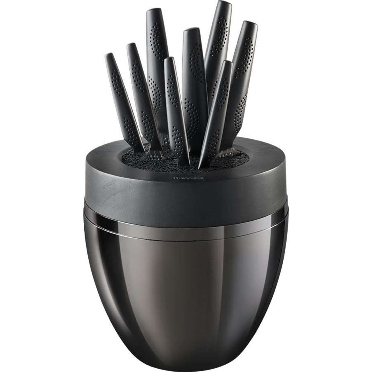 Baccarat THE EGG iD3 Samurai Knife Block 9 Piece Black Woolworths