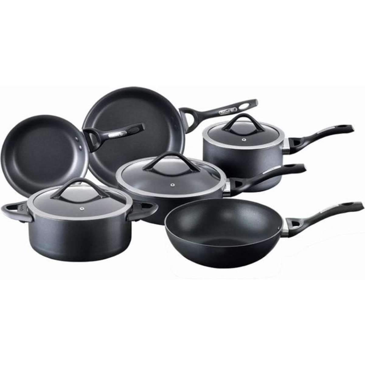 Baccarat iD3 CS 6 Piece Hard Anodised Non Stick Cookware Set Woolworths