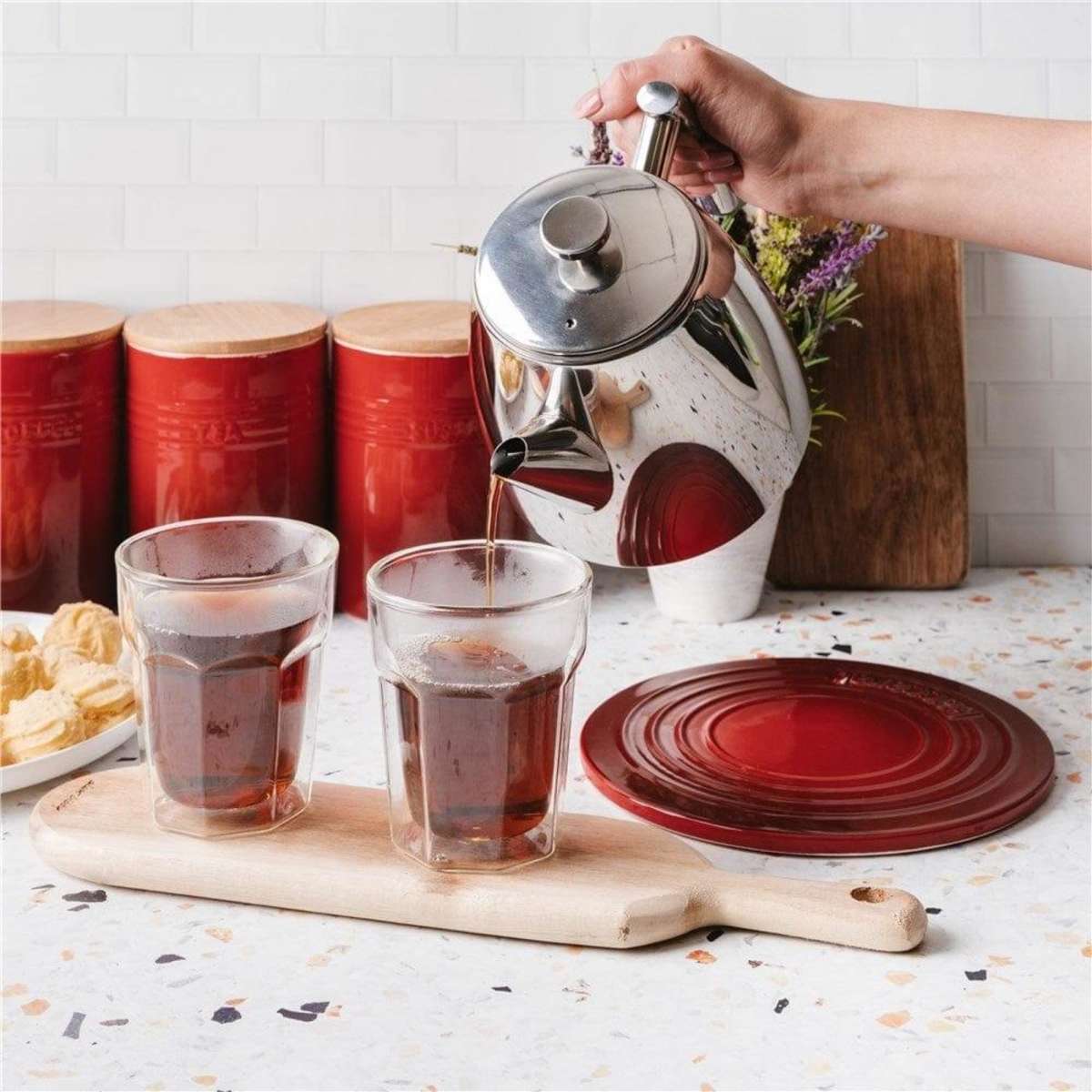 Baccarat Barista Brillante Double Wall Teapot with Infuser 1.2L Mesh