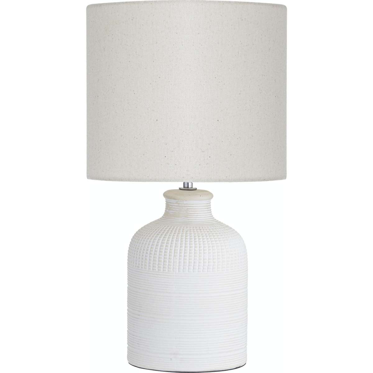 White textured store table lamp