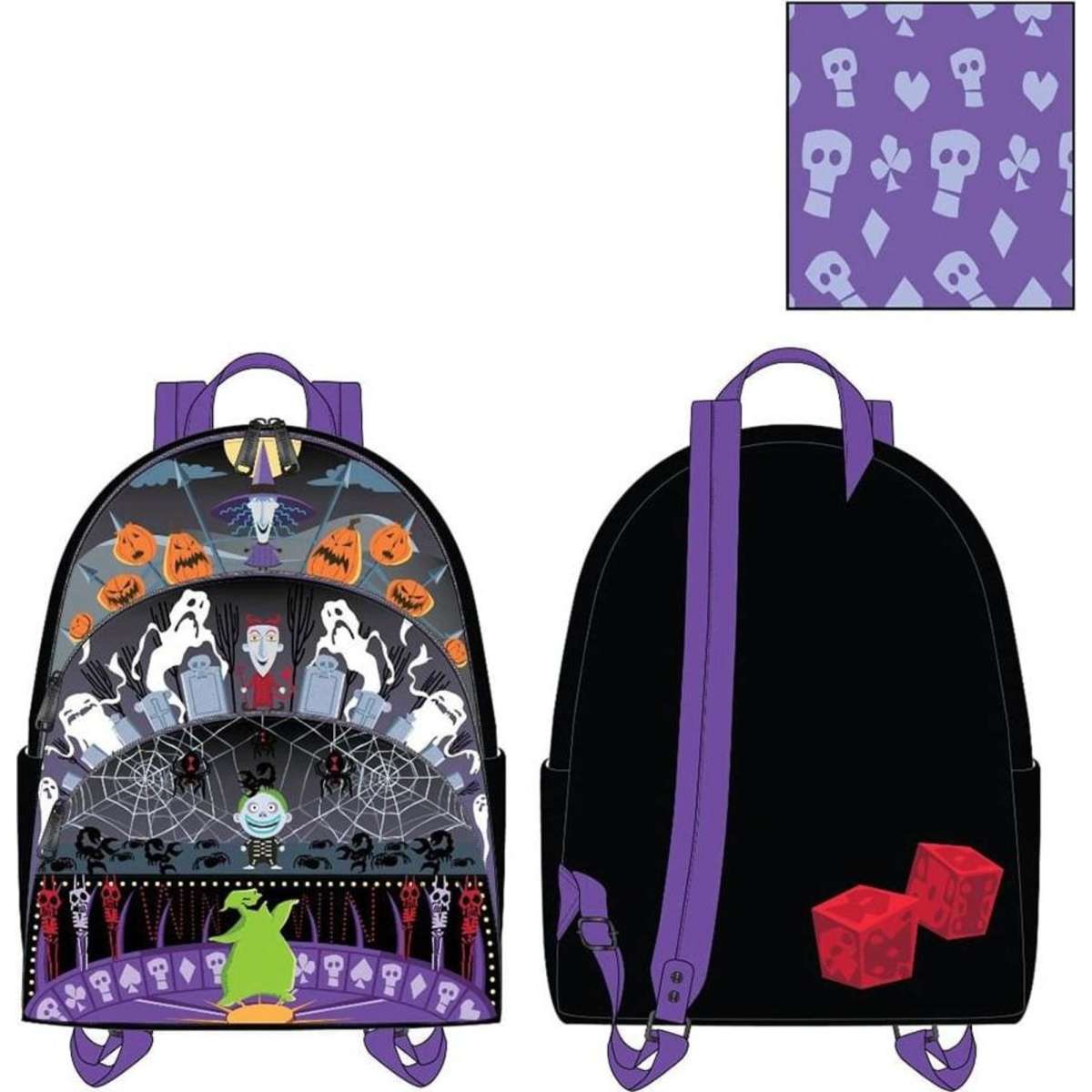 Loungefly Disney The Nightmare Before Christmas Lock, Shock, Barrel and