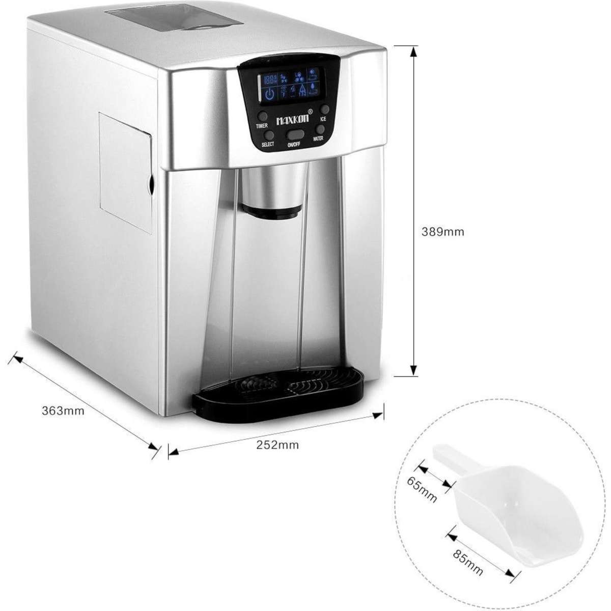 Maxkon Portable Ice Maker Machine Water Dispenser Home & Commercial Use