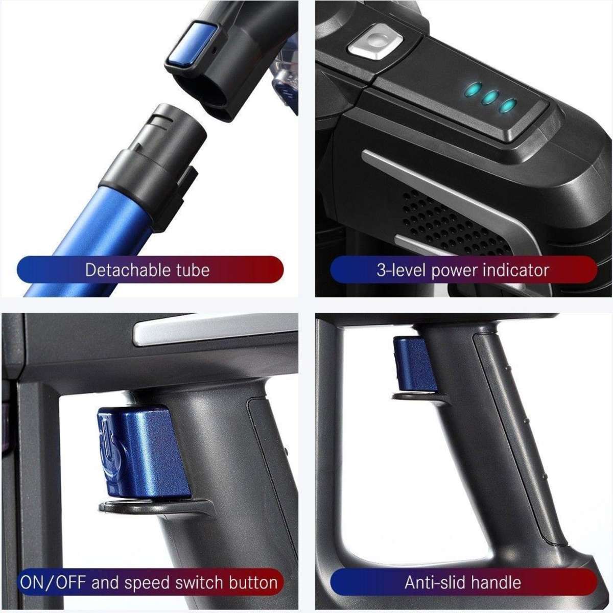 Maxkon 2in1 Cordless Vacuum Cleaner Stick Handheld Cleaning 2 Speed