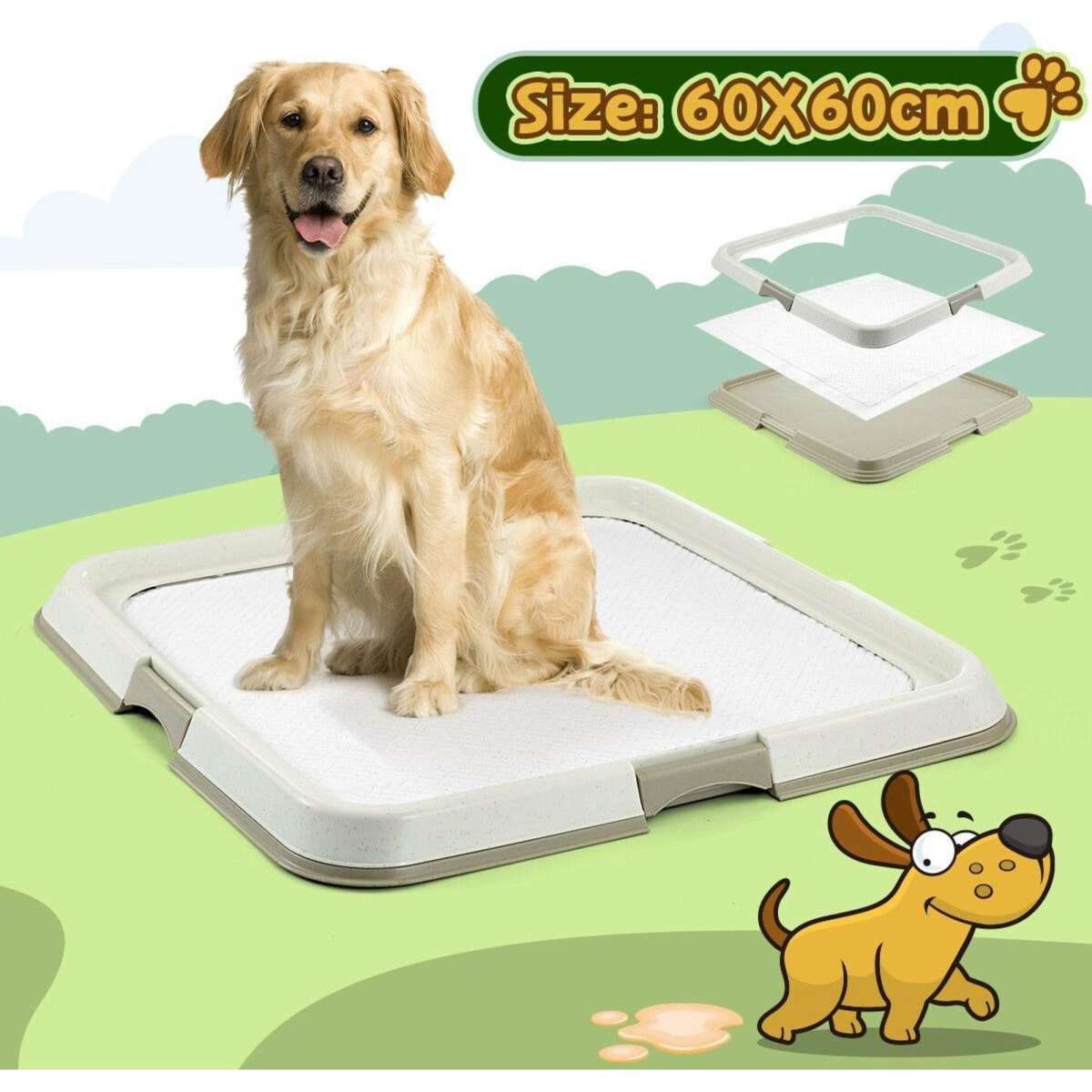 PAWISE Pet Dog Pee Pad Holder Indoor Puppy Potty Training Tray Portable pawise-pet-dog-pee-pad-holder-indoor-puppy-potty-training-tray-portable