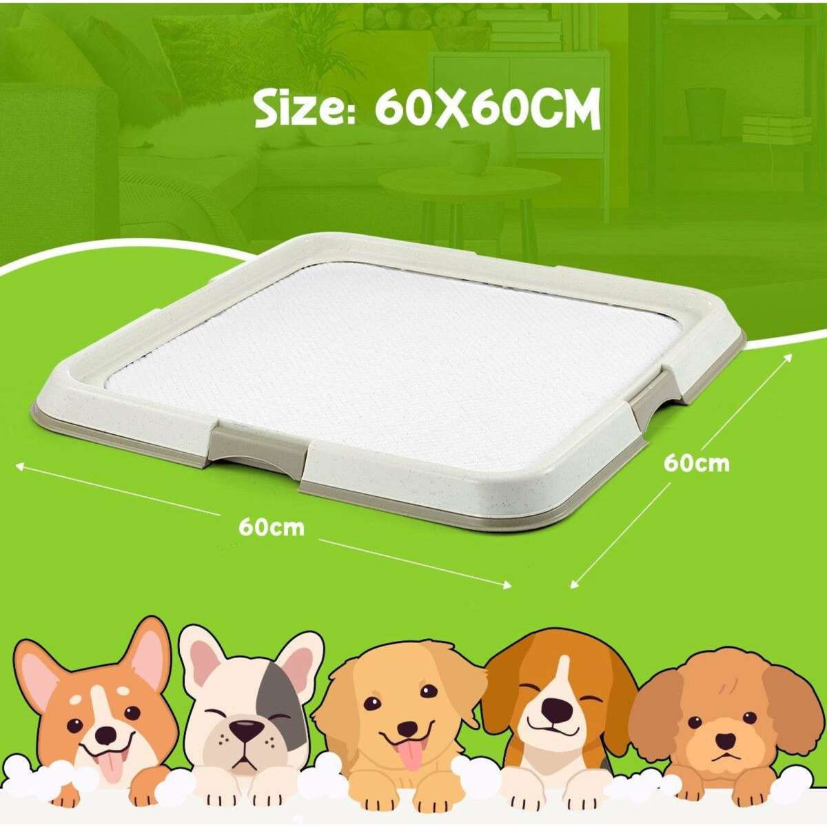PAWISE Pet Dog Pee Pad Holder Indoor Puppy Potty Training Tray Portable