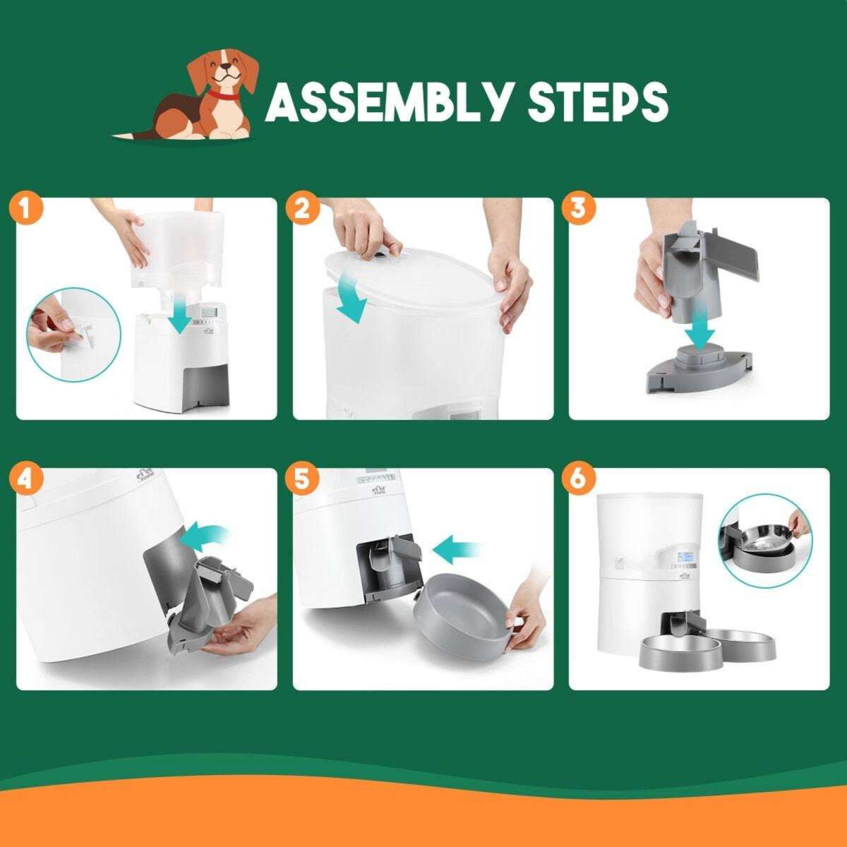 Pet Scene Petscene 7L Automatic Pet Cat Feeder Dog Food Dispenser Voice