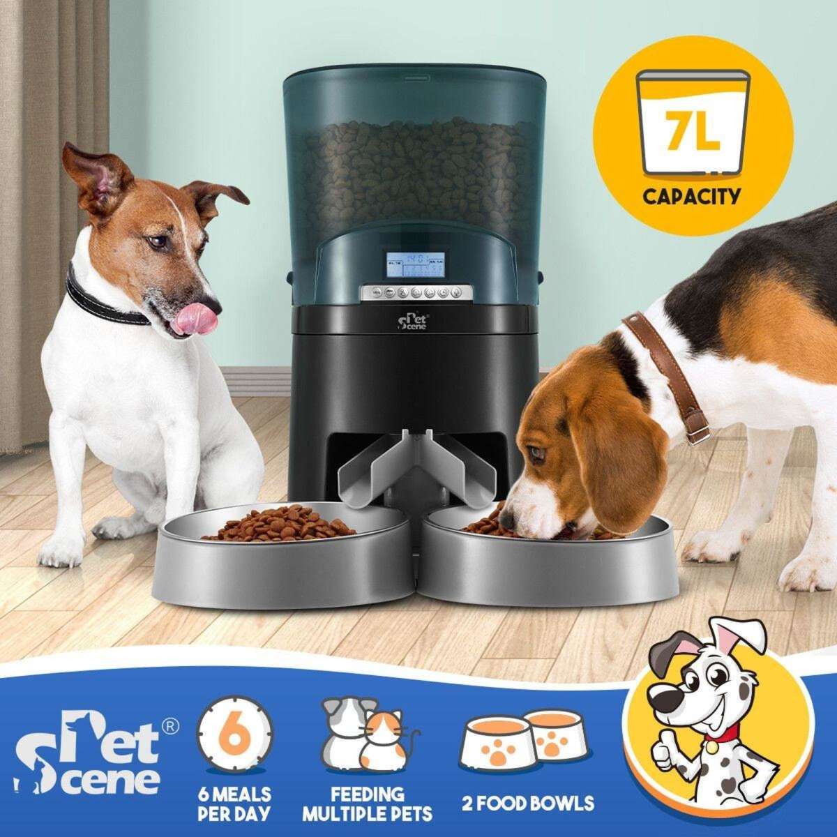 Pet Scene Petscene Automatic Pet Feeder 7L Auto Dog Cat Food Dispenser ...