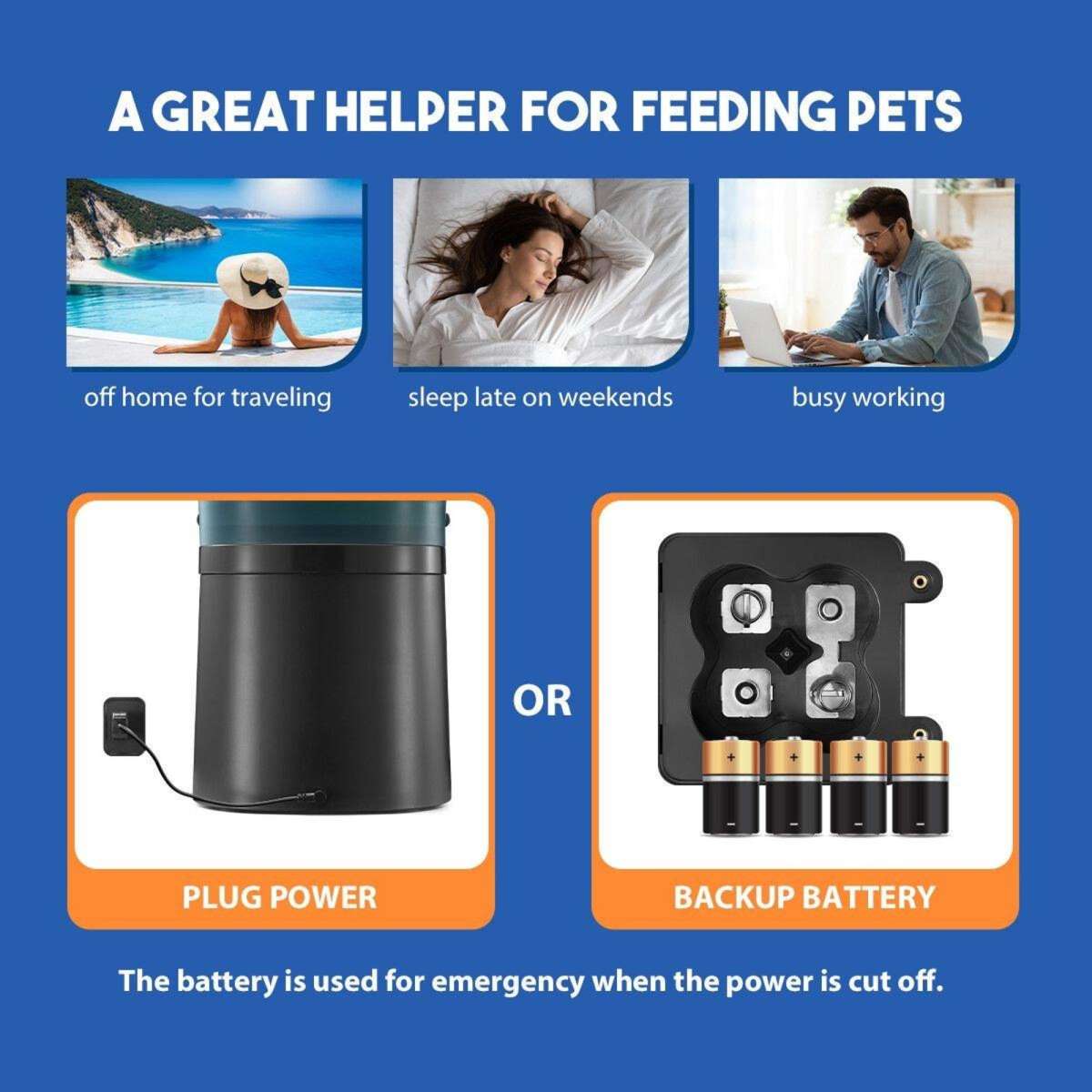 Pet Scene Petscene Automatic Pet Feeder 7L Auto Dog Cat Food Dispenser