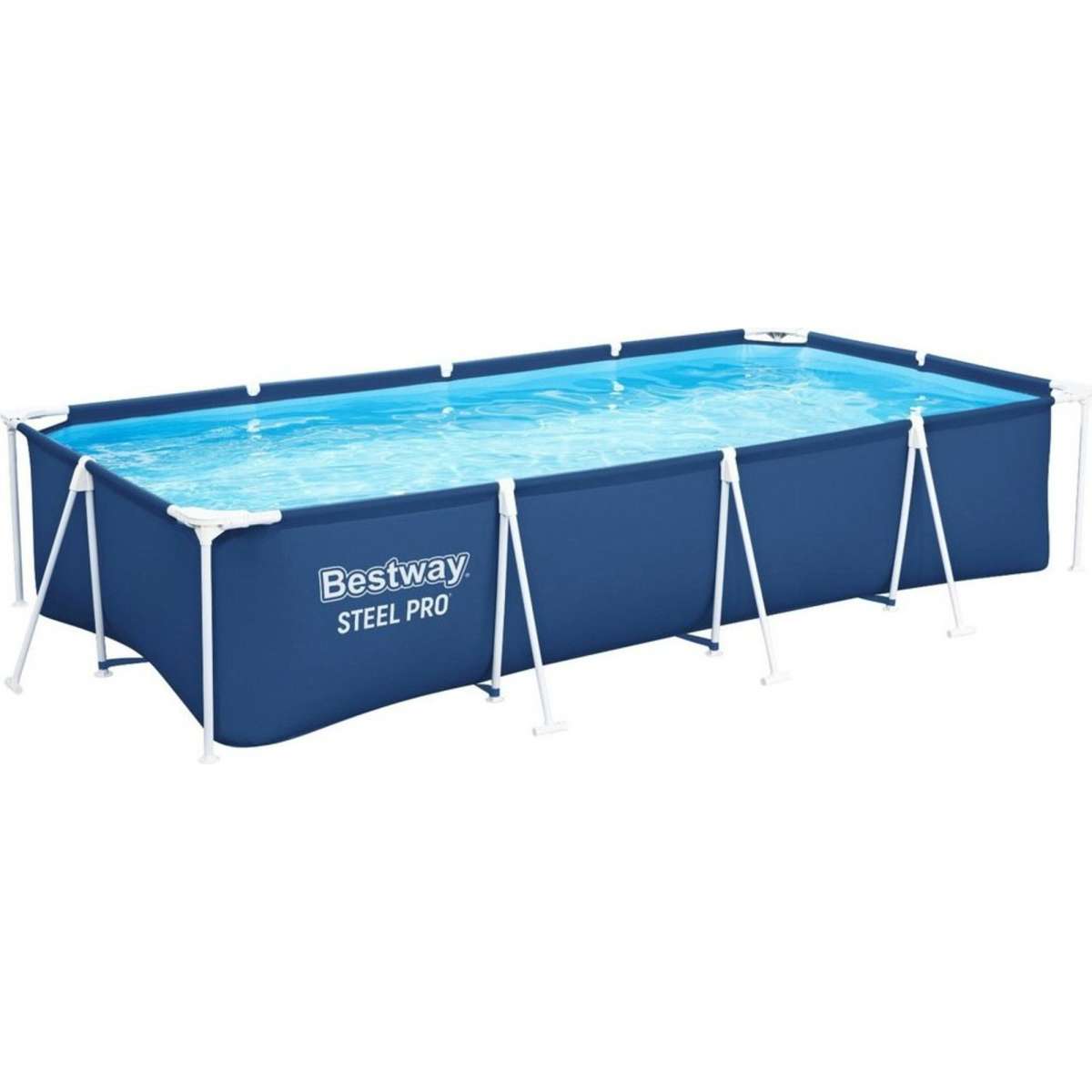 Bestway Swimming Pool 400x211x81cm Steel Frame Above Ground Pools w ...