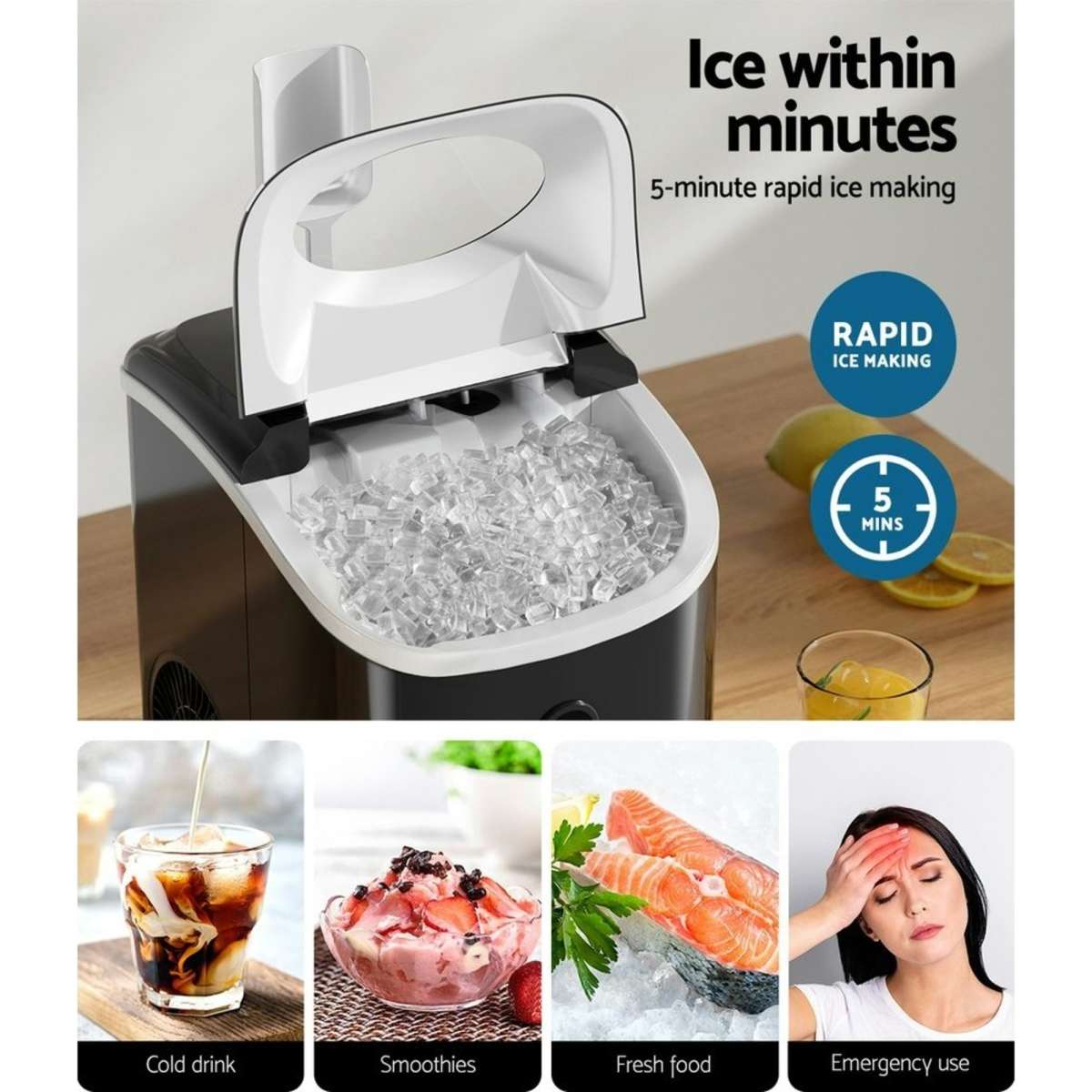 Devanti Nuggetc Ice Maker Machine Woolworths