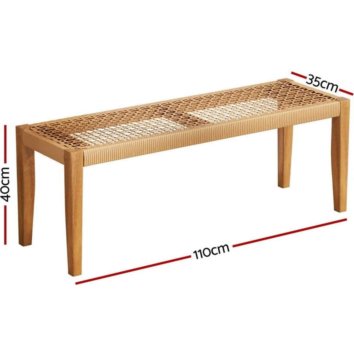 Gardeon Outdoor Garden Bench Seat Dining Benches Acacia Wood 2Seater