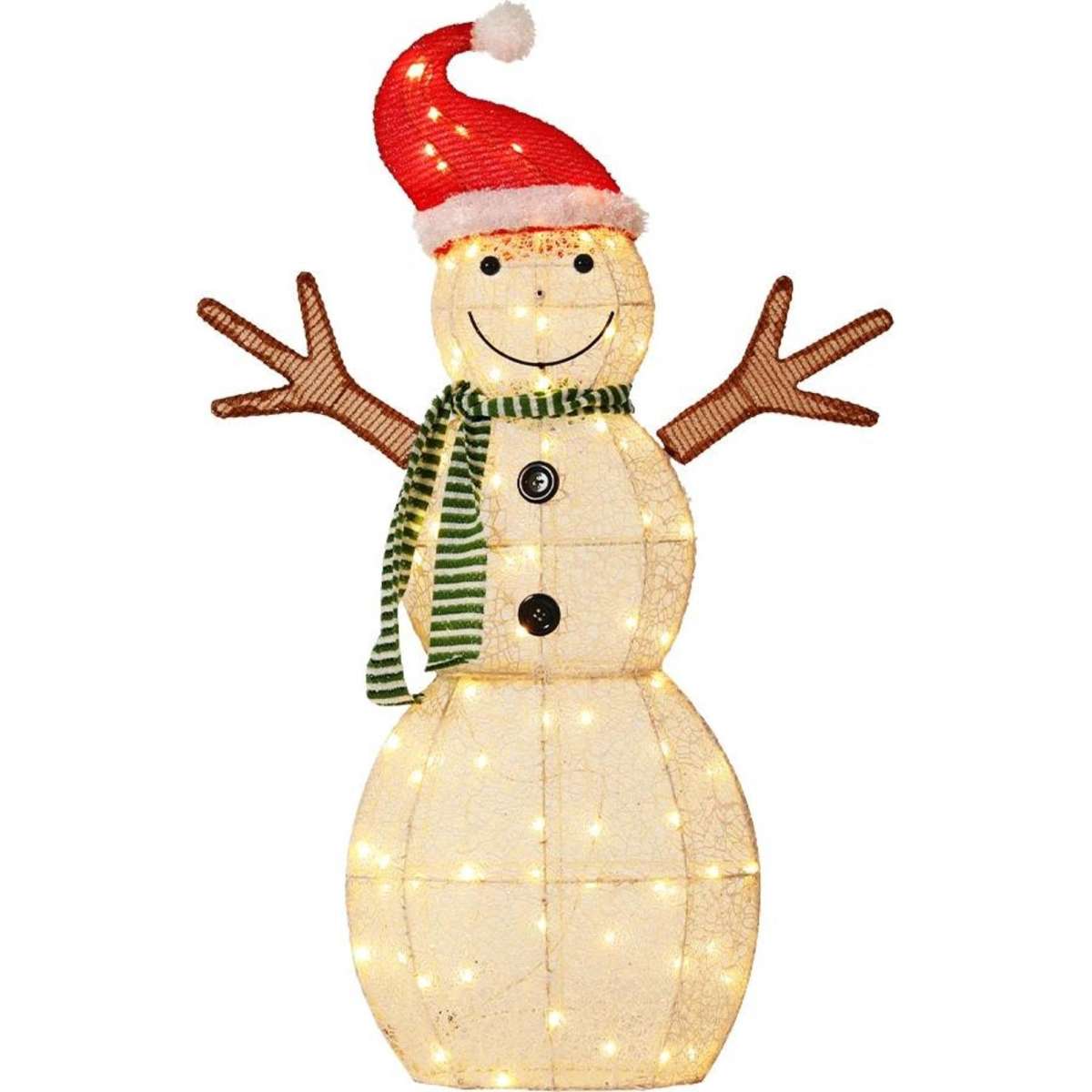 Jingle Jollys Christmas Lights 80 LED 97cm Fairy Light Snowman ...