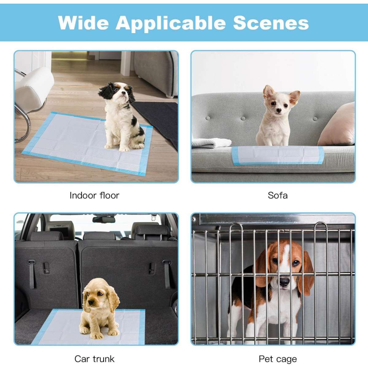 Costway 100PCS 75x90cm Dog Pee Pads Puppy Cat Toilet Training Pads Pet