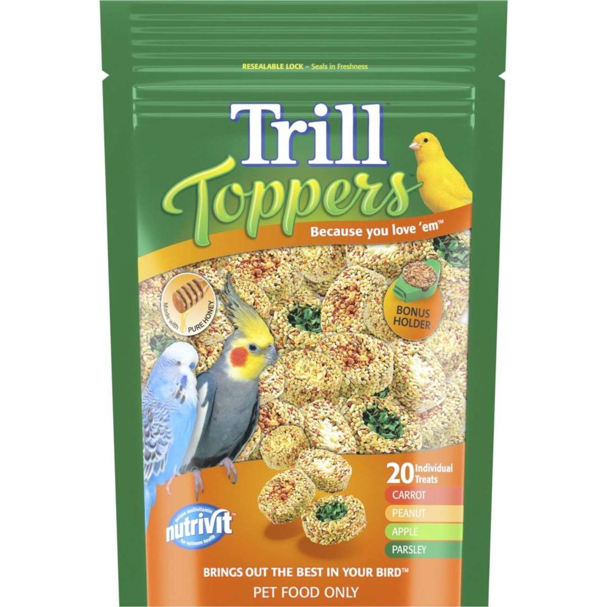 Trill Toppers Bird Food 20 Pack 500g Woolworths