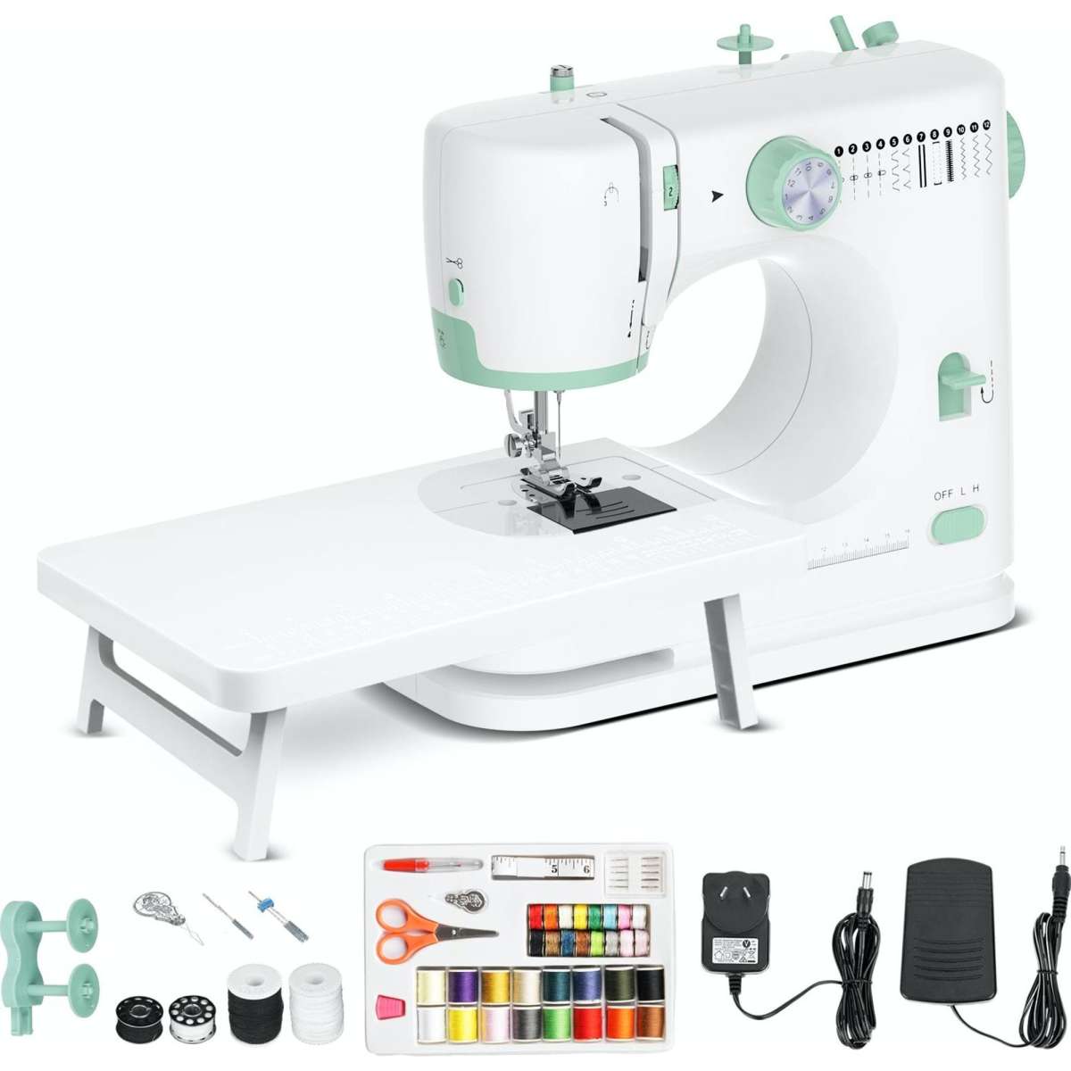 Advwin Mini Sewing Machine Portable Electric Sewing Machine for Beginners w/12 Stitch Patterns
