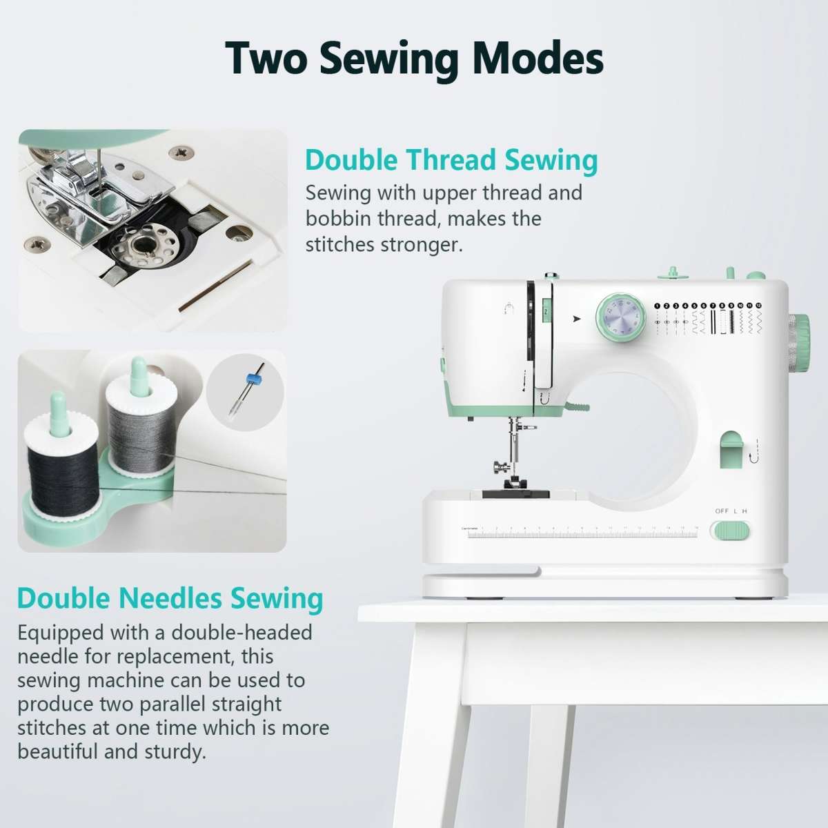 Advwin Mini Sewing Machine Portable Electric Sewing Machine for Beginners w/12 Stitch Patterns