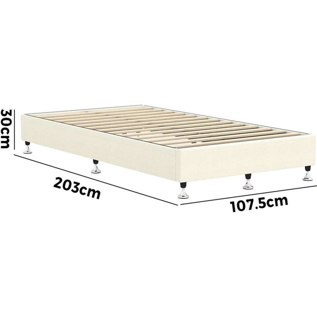 Oikiture Bed Frame King Single Bed Base Platform Beige Woolworths