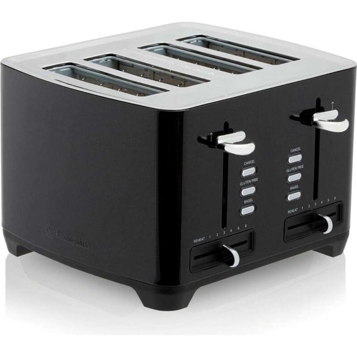 Westinghouse Four Slice Black Toaster Woolworths