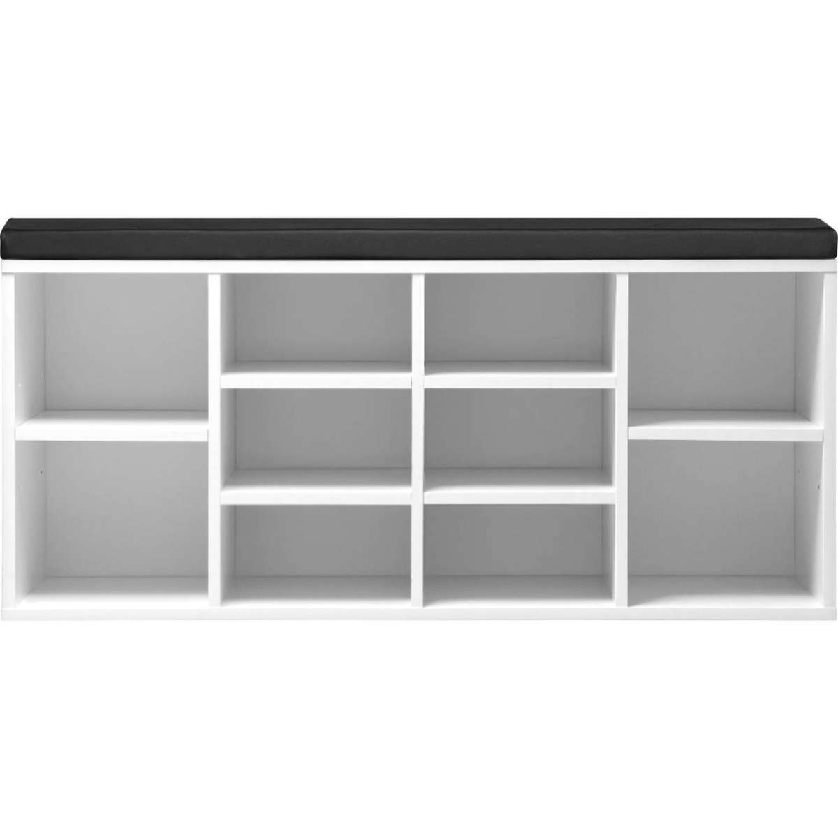 Oikiture Shoe Bench Shoe Storage Rack PU Padded Seat Organiser