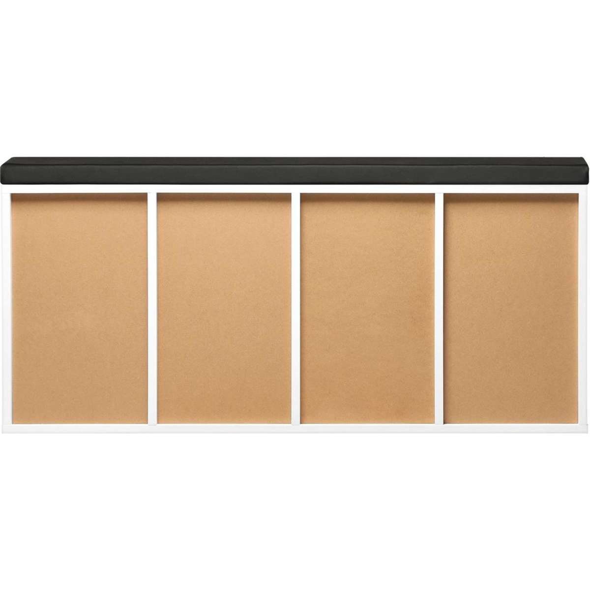 Oikiture Shoe Bench Shoe Storage Rack PU Padded Seat Organiser