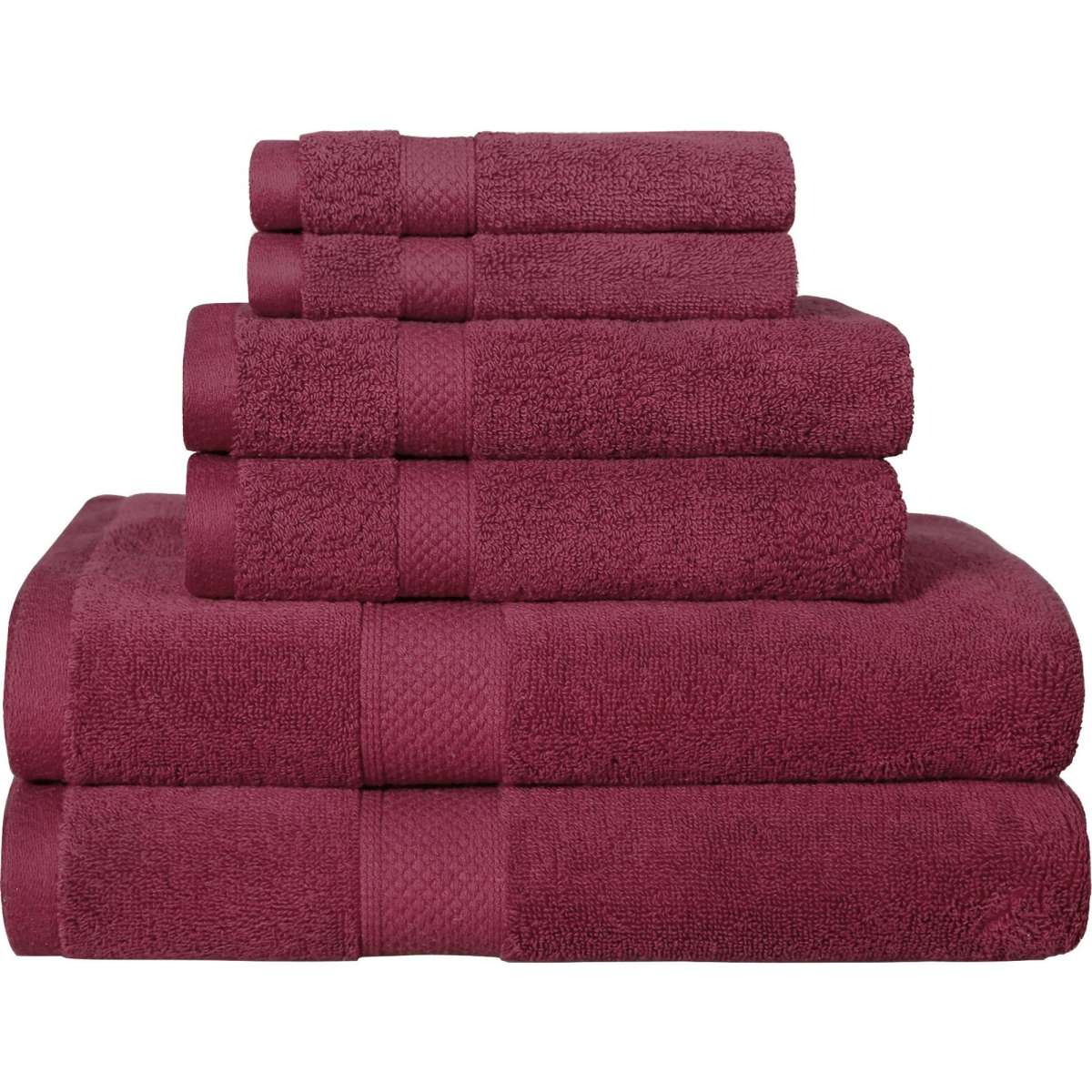 Burgundy hand outlet towels