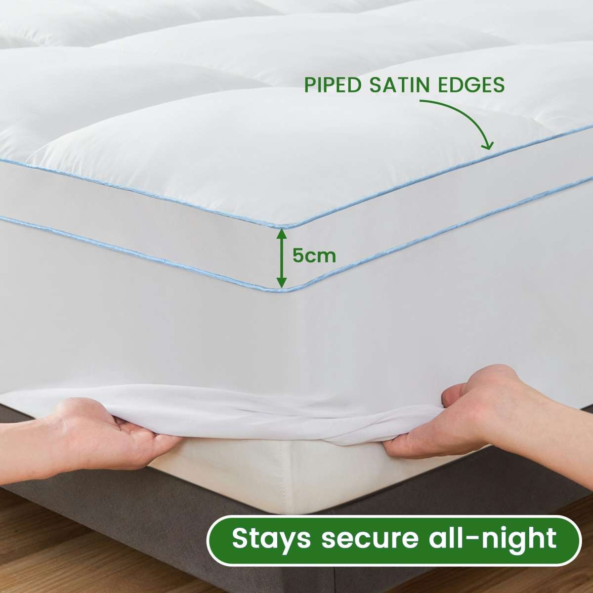 Linenova Cooling Bamboo Mattress Topper 1000GSM Double Bed Woolworths