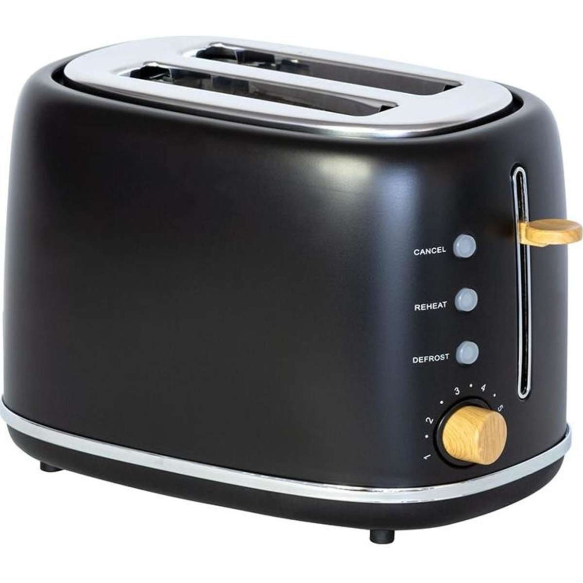 Healthy Choice Toaster & Kettle Set Black & Wood Woolworths