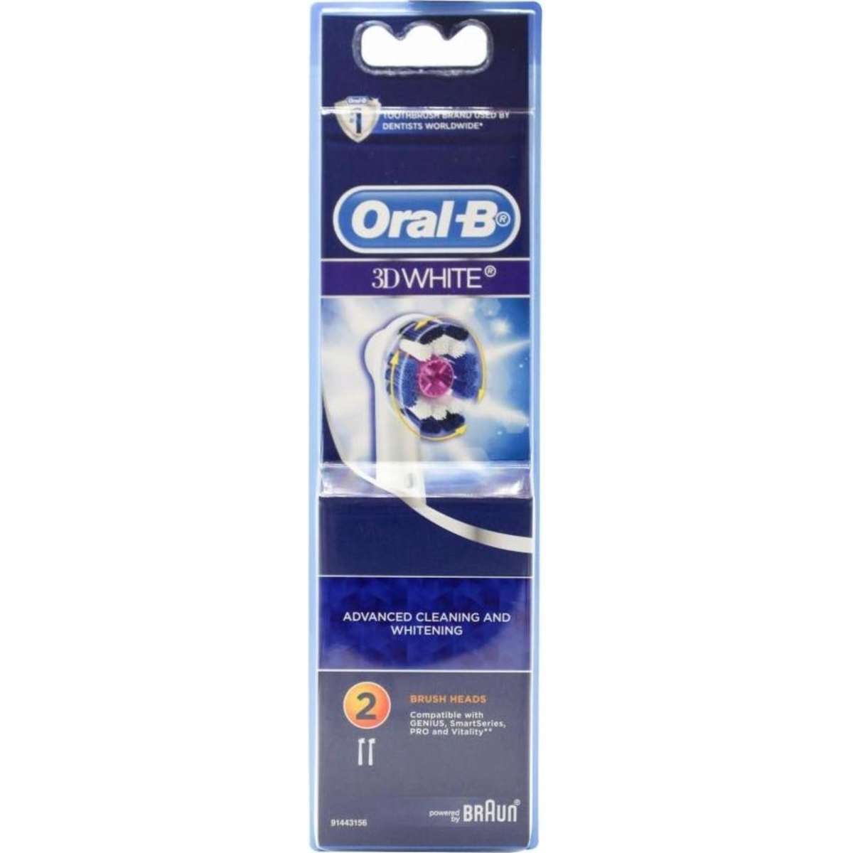 OralB 12 x 3D White Replacement Electric Toothbrush Heads (6 x 2 Pack