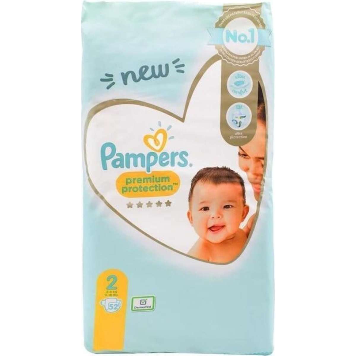 Pampers 104 Pack Premium Protection Unisex Baby Nappies Diapers Size 2 ...