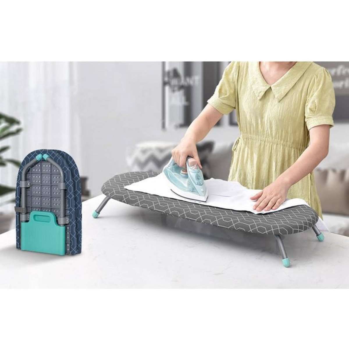 Vistara Foldable Ironing Board Blue Woolworths