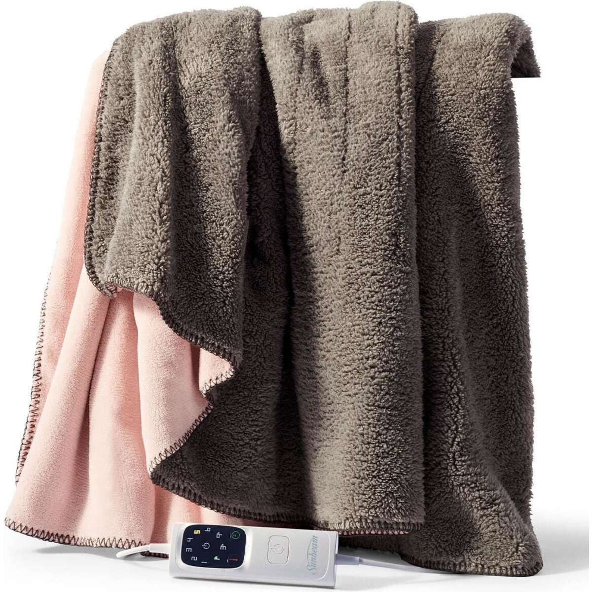Sunbeam Feel Perfect Snug u0026 Cosy Reversible Heated Throw | Woolworths