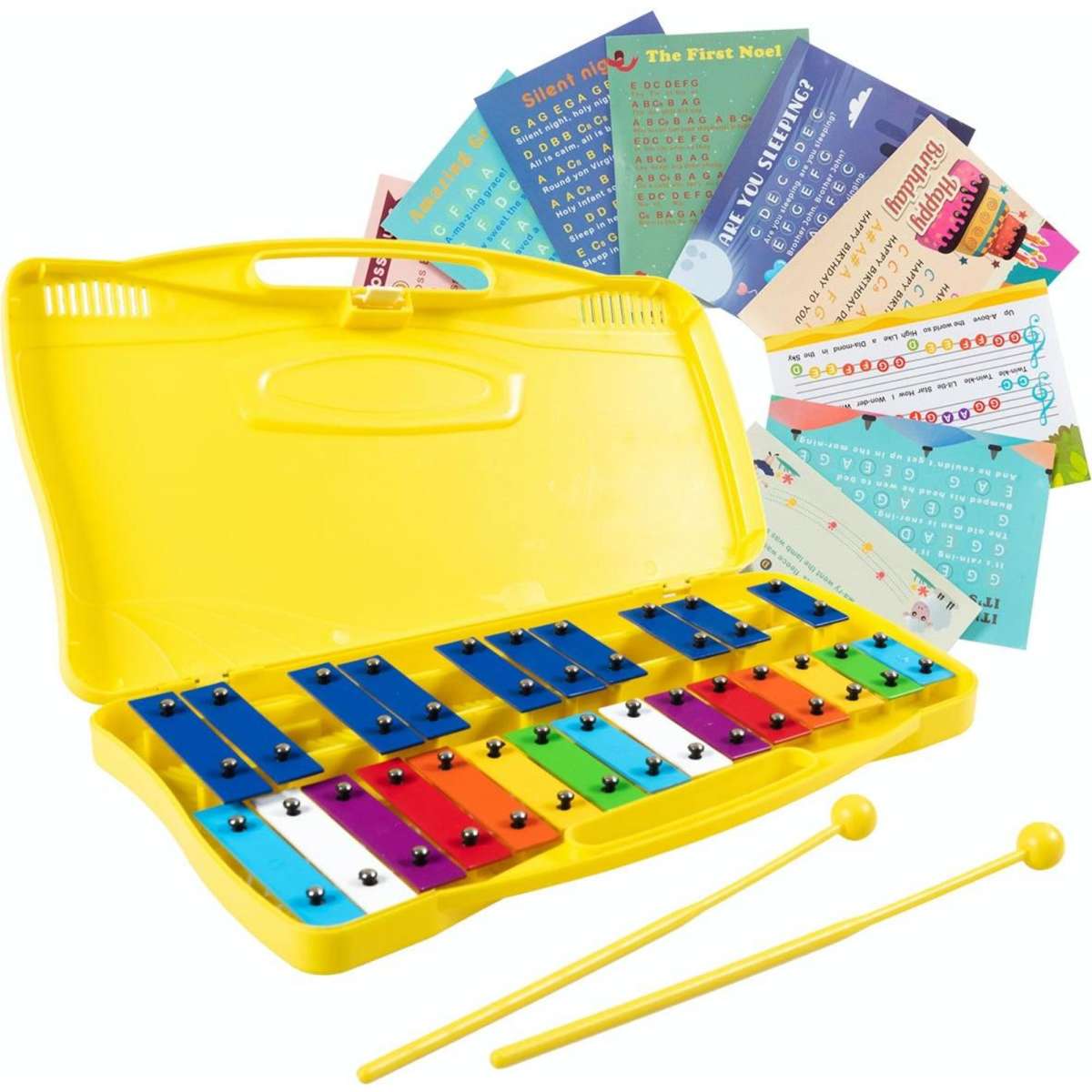 Costway 25 Note Glockenspiel Xylophone Percussion Musical Instrument w ...