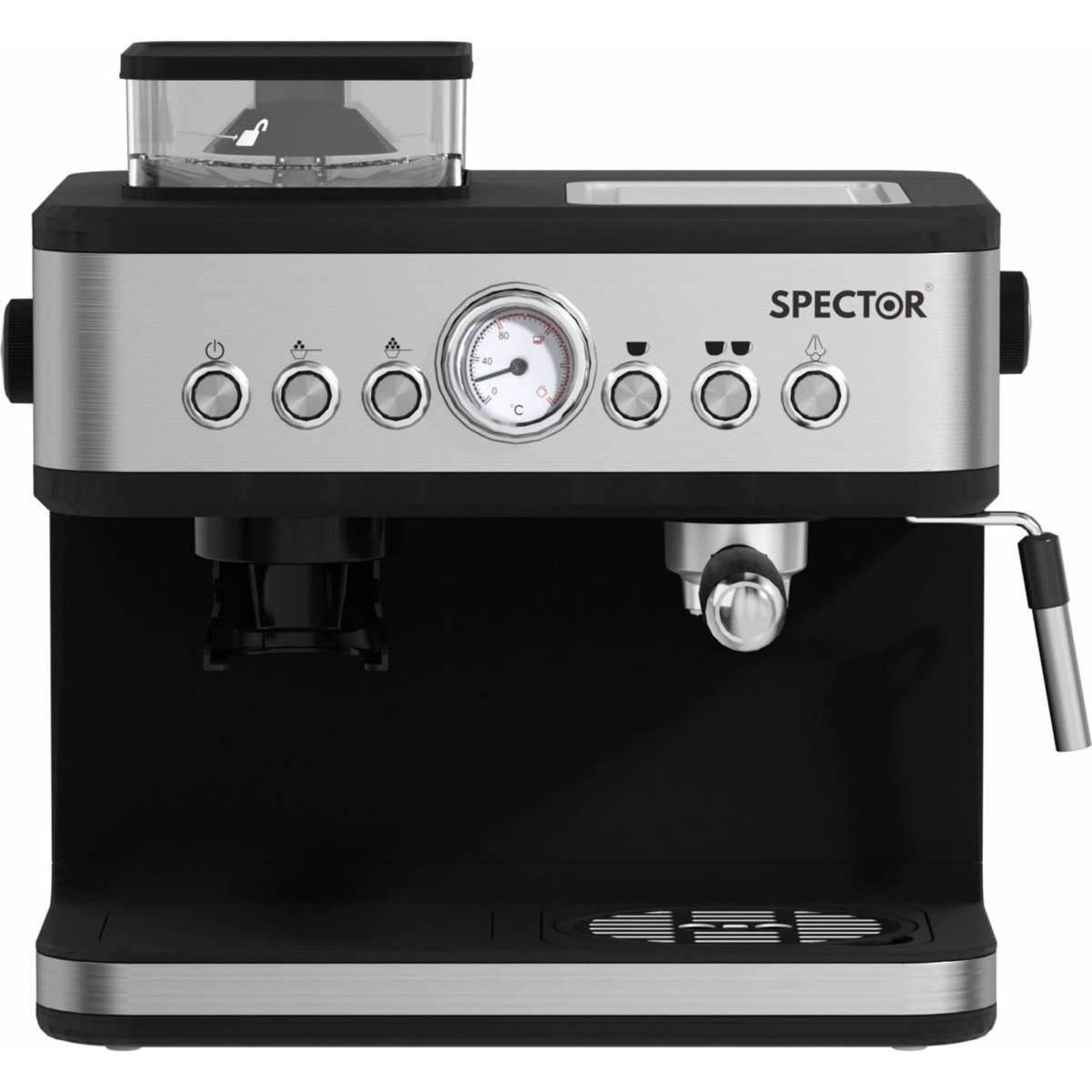 Spector Coffee Machine Espresso Capsule 2 In 1 Maker Bean Grinder Milk