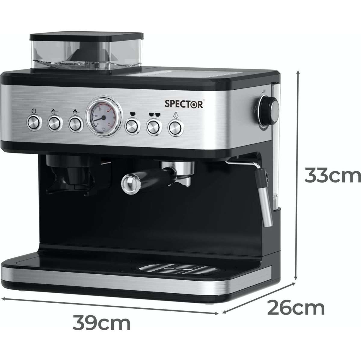 Spector Coffee Machine Espresso Capsule 2 In 1 Maker Bean Grinder Milk ...