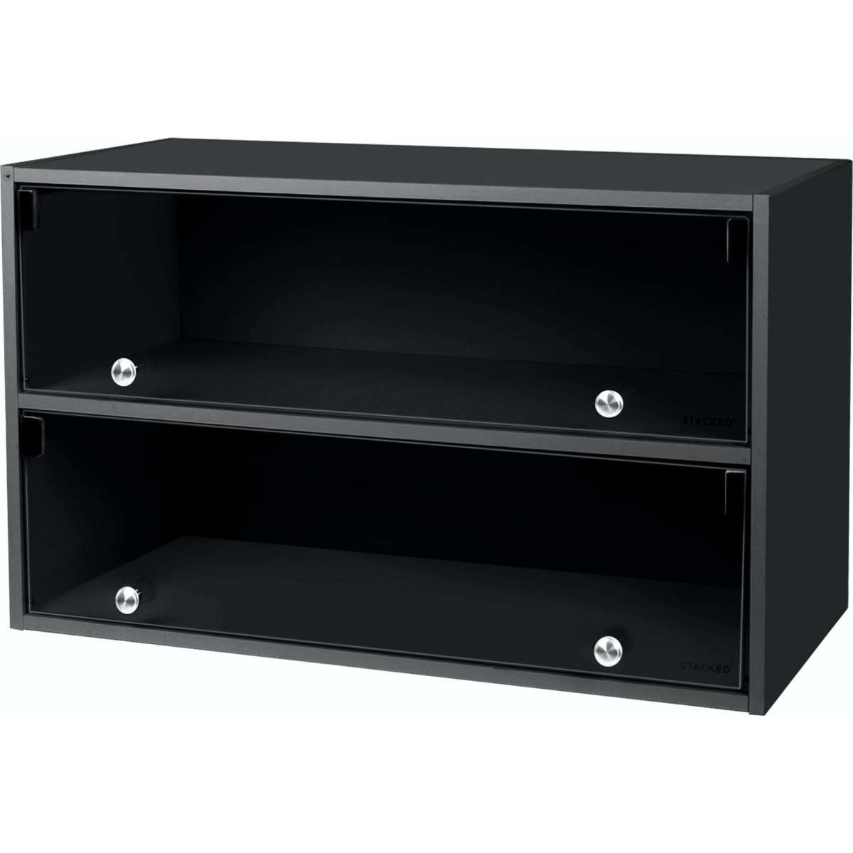 Stacked Shoes Storage LED Sneaker Display Case Stackable Rack