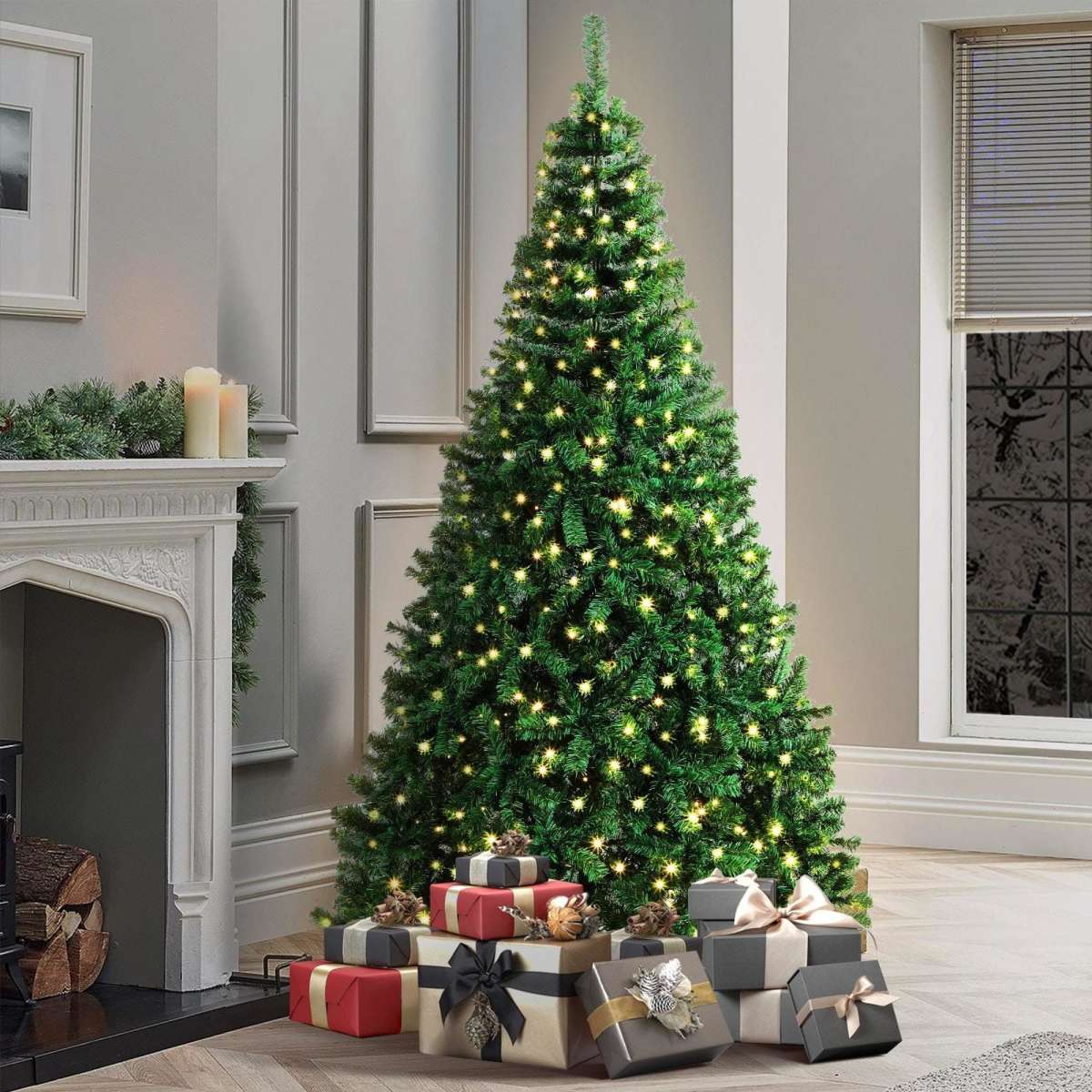 Mazam Led Christmas Tree 2.1m 7ft Xmas Trees Decorations Green 1050 